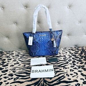 NWT Brahmin Blue Viper Ombre Medium Asher
